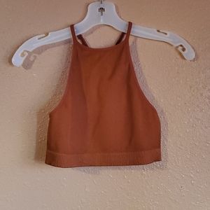 Brown crop top
